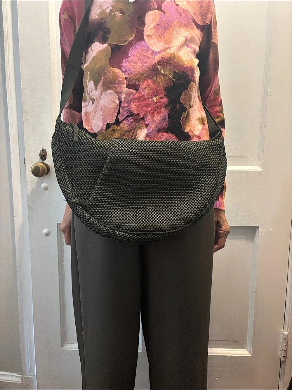 UNIQLO Hobo Shoulder Bag (Mesh) &  Olive Green Crossbody Bag